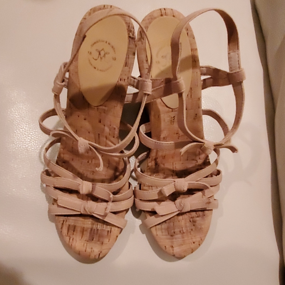 Johnson Murphy Wedge Sandals 8.5